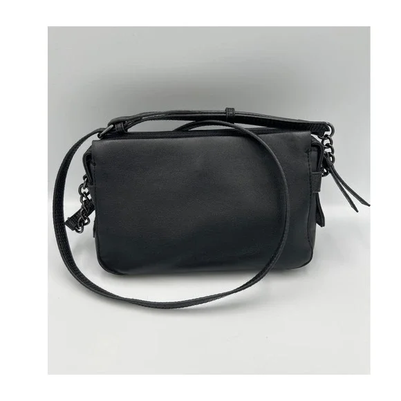 Simply Vera Faux Leather‎ Crossbody Bag Chain Strap Zipper Pocket - Picture 4 of 8